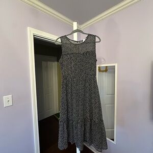 Nicole Miller Black and White Midi Dress